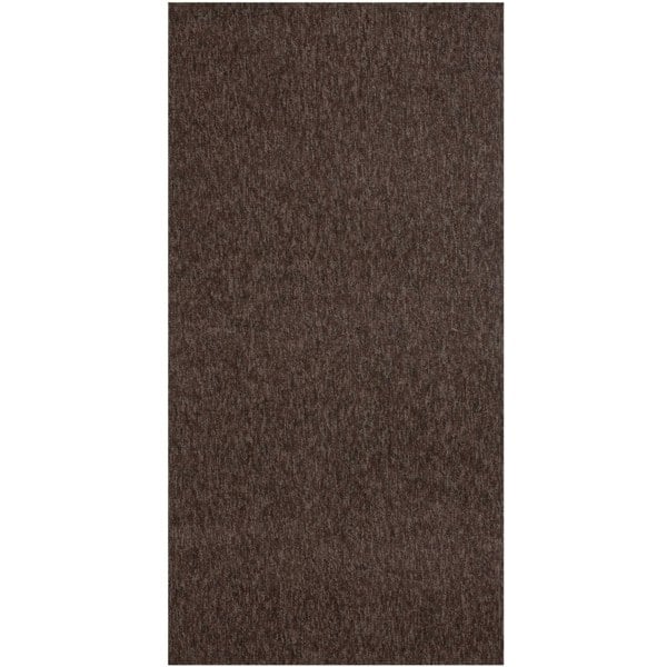 Brown Low Pile Area Rug Plain Design