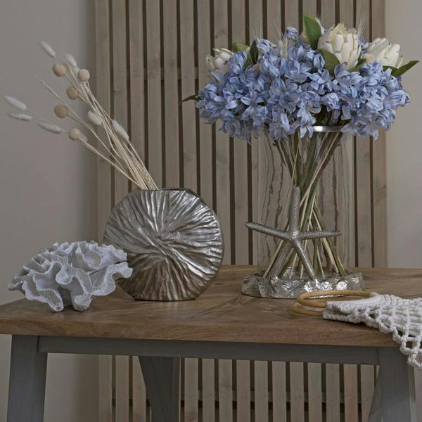 Wyld Haus Set of 3 Artificial Flowers Light Blue Large Headed Agapanthus Stems