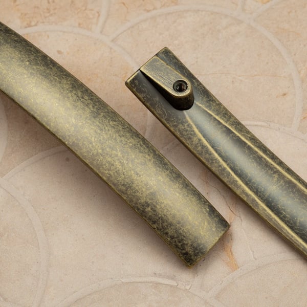 Handle & Home Antique Brass Bow Cabinet Handle