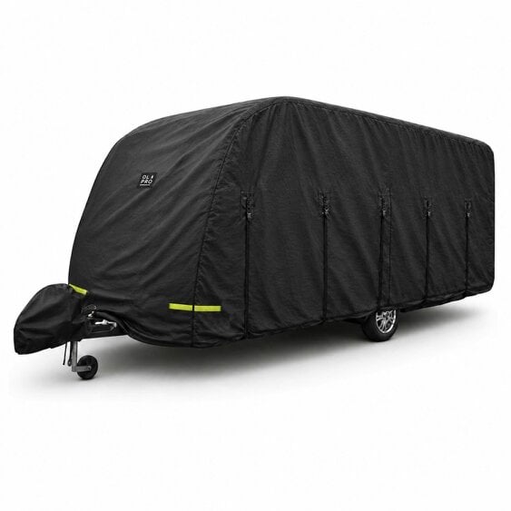 OLPRO Breathable Waterproof 4Ply Caravan Cover with Free Hitch Cover - Black - 12 - 14ft