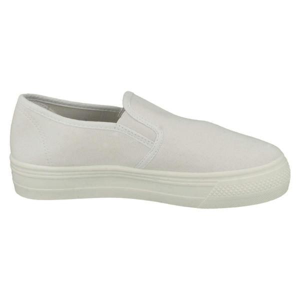 Spot On Ladies Spot On Platform Canvas Pumps F80522