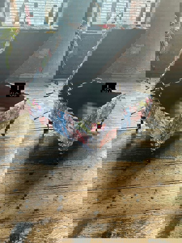 ISTOOLS Premium Handmade Damask Multicolour Storage Ottoman Bench – UK Storage Seat & Coffee Table