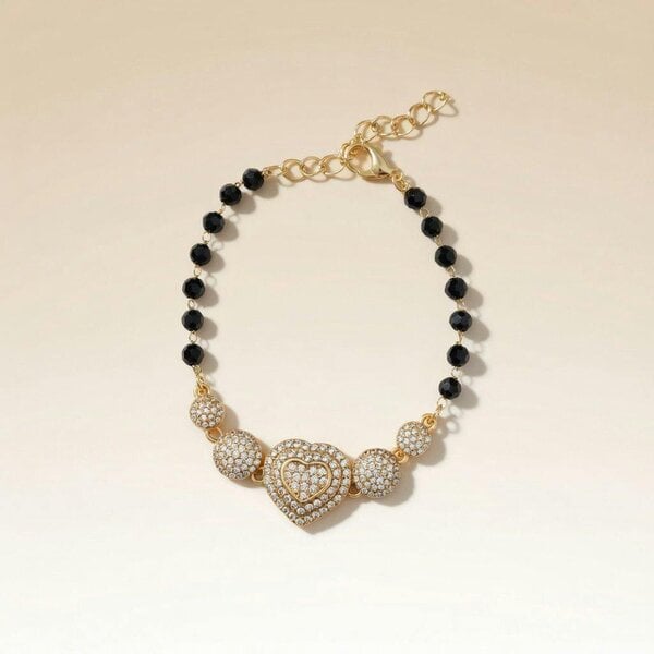 The Colourful Aura Adjustable Heart Love Rose Fold bracelet
