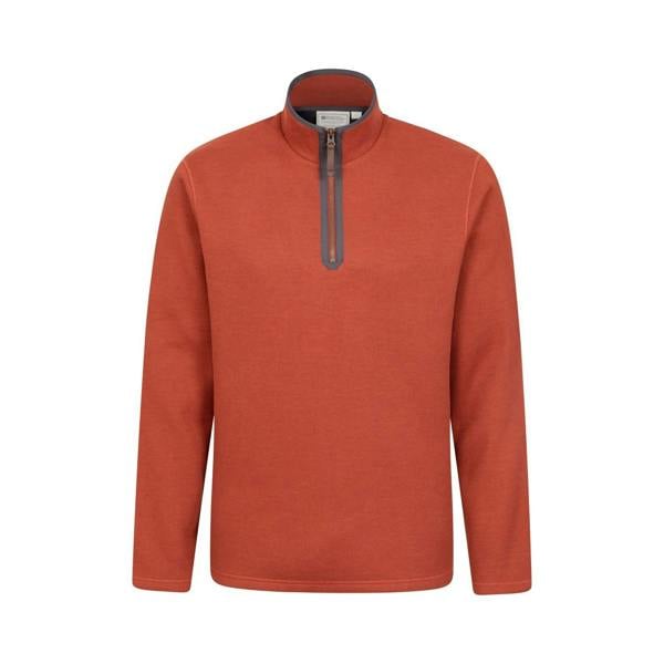 Mountain Warehouse Mens Beta Contrast Zip Top - Rust - 