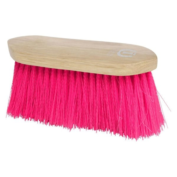 Imperial Riding Long Bristle Wooden Horse Dandy Brush - Neon Pink