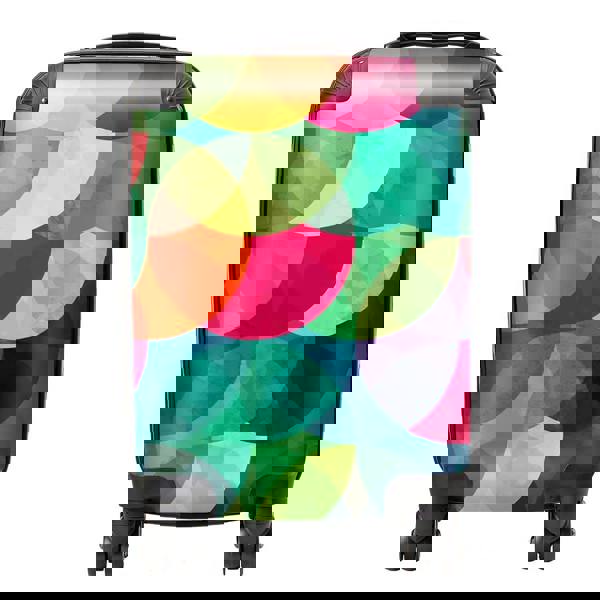 Warren Reed Colourful Grunge Circle Pattern Suitcase