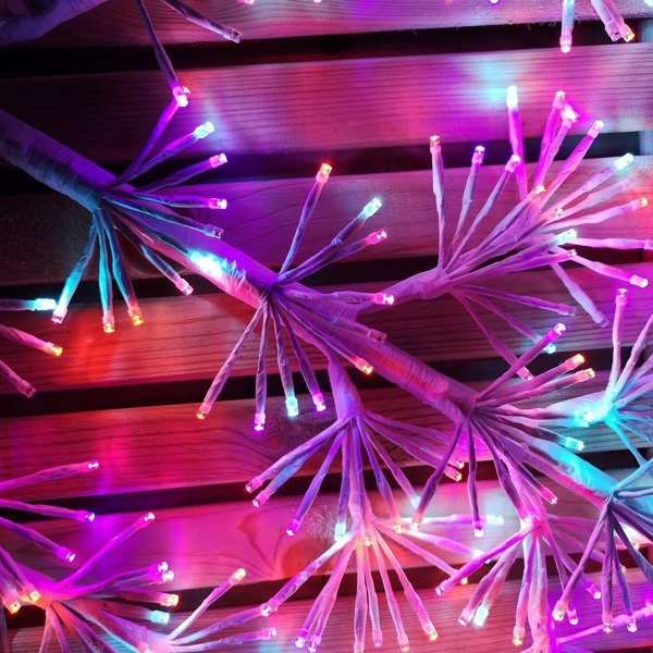 Samuel Alexander 1.2m Twinkling Starburst Snowflake Christmas decoration with 960 Rainbow LEDs