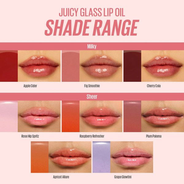 KAJA Juicy Glass Lip Oil #01 Rose Hip Spritz