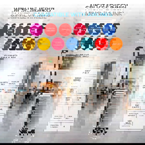 Flight Knight 55x35x20cm Cabin Carry Bag Hard Shell Suitcase 100+ Airline Approved