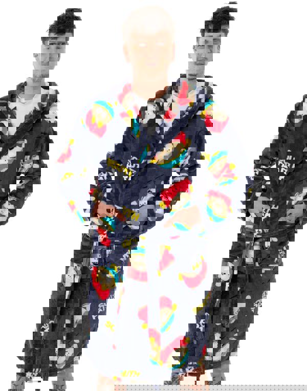 South Park Mens Blue Cartman AOP Hooded Bathrobe