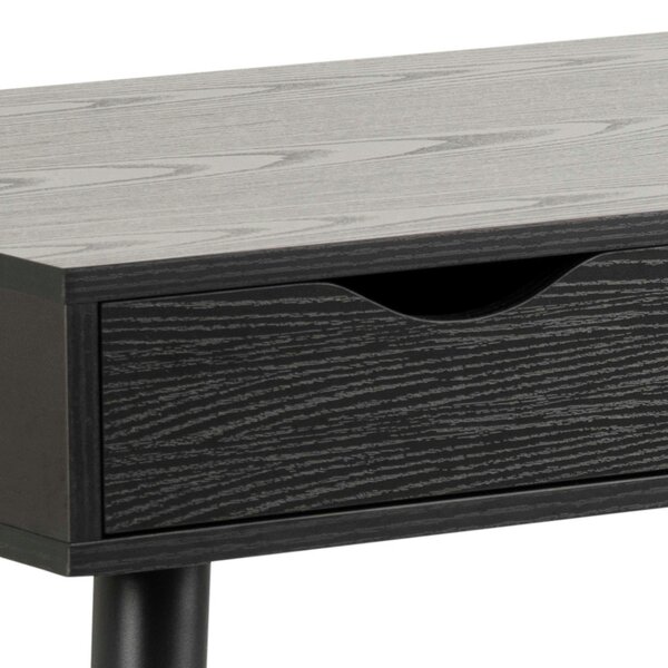 Wyld Haus Dresden Black Wooden Office Desk 3 Drawers