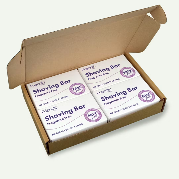 Friendly Soap - Shaving Bar - Fragrance-free - 4 X 95g
