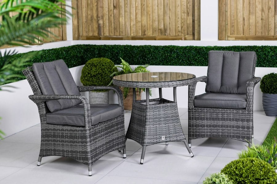 Giardino Arizona Rattan Garden Bistro Set Patio Table and Chairs