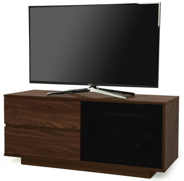 Centurion Supports GALLUS ULTRA Remote Friendly BeamThru Walnut with 2-Walnut Drawers 32"-55" Flat Screen Cabinet TV Stand