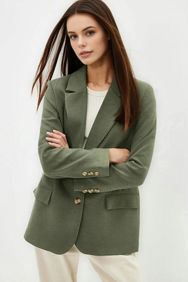 WOVCOR Lined Woven Blazer Jacket