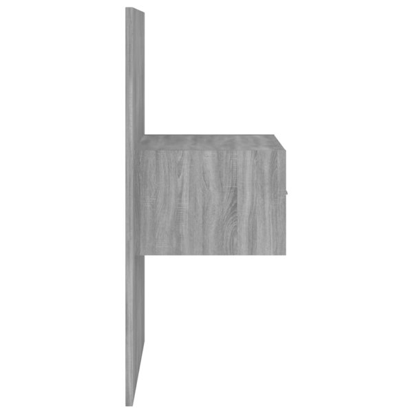 Berkfield Wall-mounted Bedside Cabinet Grey Sonoma