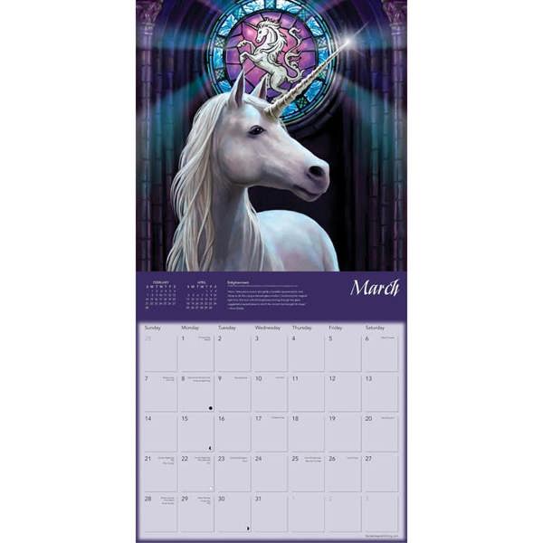 Anne Stokes, Unicorns Calendar 2027, Wall Calendars, Month To View, Art, Gift