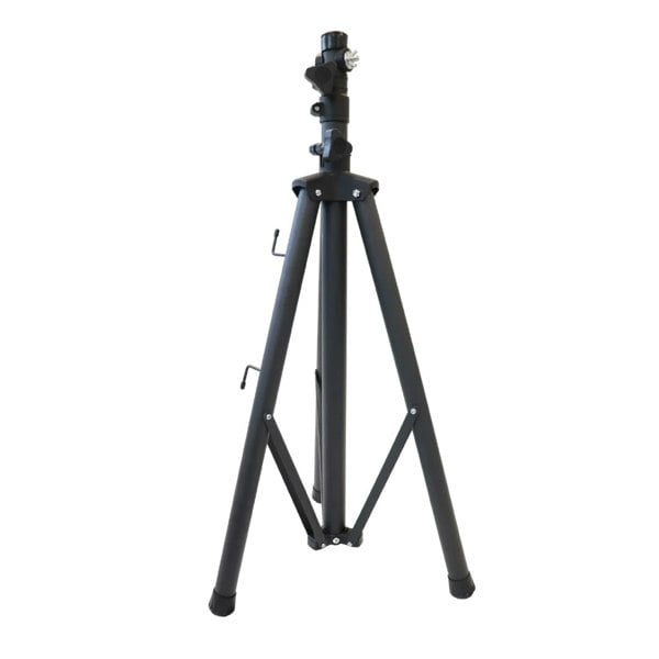 Tripod partially opened in an all black design