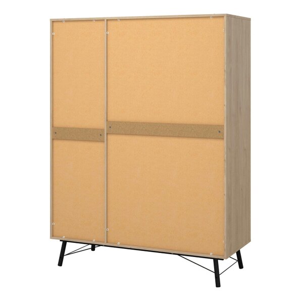 Wyld Haus Juno Wardrobe 3 Doors 3 Drawers Natural Oak