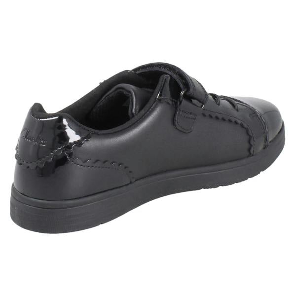 Clarks Girls Clarks Closed Top School Shoes With Removable Charms Disco Charm