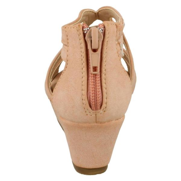 Savannah Girls Savannah Mid Wedge Loop Bar Sandals