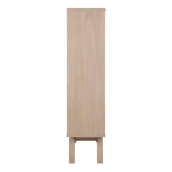 Wyld Haus Kotka White Oak Wood Display Cabinet 2 Drawers 2 Shelves