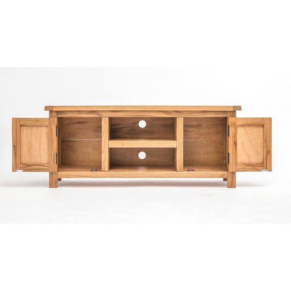 Cabinet Bits Trivento Light Wood 2 Door TV Cabinet Brass Knob