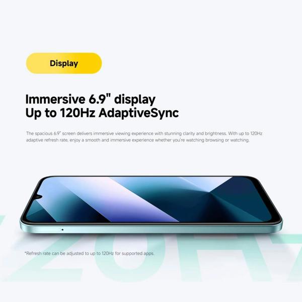 Xiaomi POCO C85 Black Smartphone 6+128GB 6.9" 120Hz Dual SIM