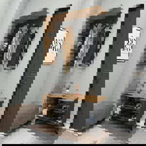 Destina Home Hallway Coat Rack with Shelves Cassia