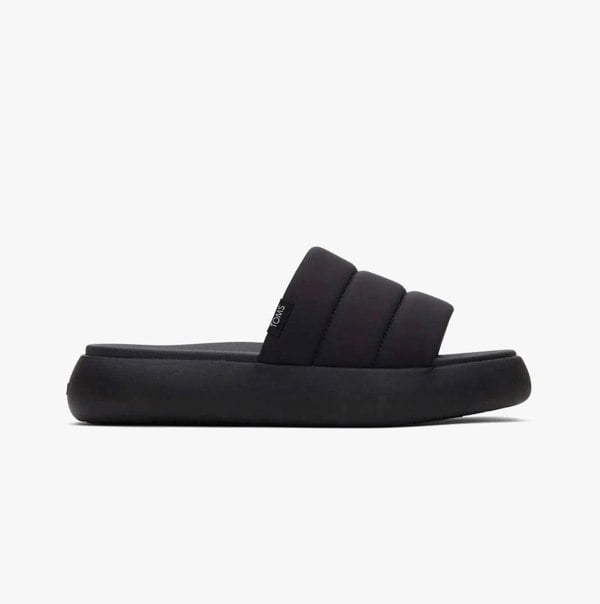 TOMS ALPARGATA MALLOW SLIDE Womens Sandals Black