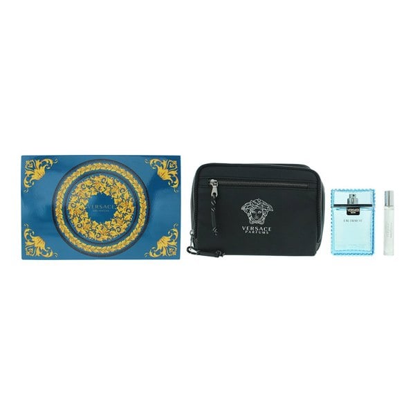 Versace Man Eau Fraiche 3 Piece Gift Set: Eau de Toilette 100ml - Eau de Toilette 10ml - Bag