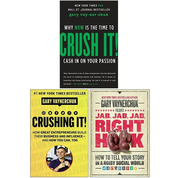 Gary Vaynerchuk 3 Book Set (Crush It, [Hardcover] Crushing It, [Hardcover] Jab Jab Jab Right Hook)