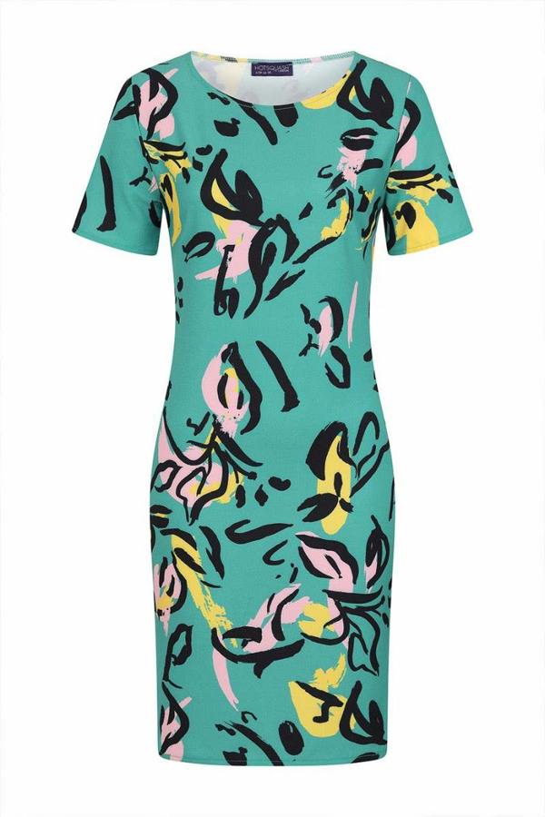 HotSquash Riviera Short-Sleeved Print Shift Dress