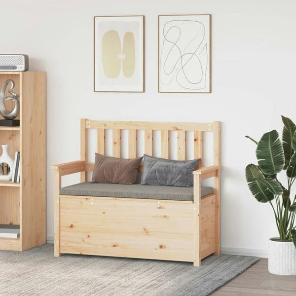 Berkfield Bench 112.5x51.5x96.5 cm Solid Wood Pine