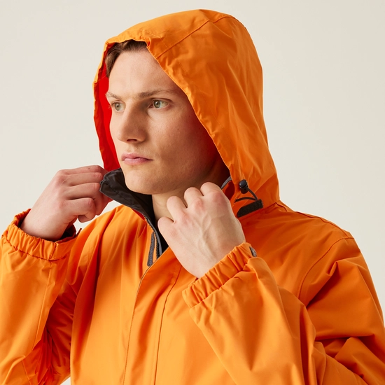 Regatta Mens Standout Ardmore Jacket (Waterproof & Windproof) - Sun Orange/Seal Grey