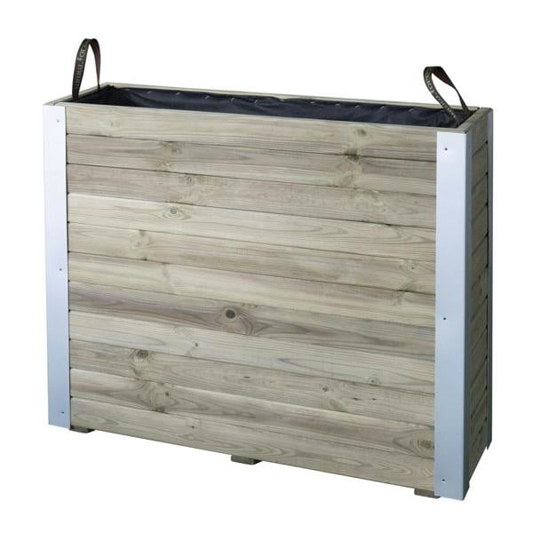 Cerland Bambou Tall Garden Planter 100cm x 30cm 170L Modern Garden Wooden Trough