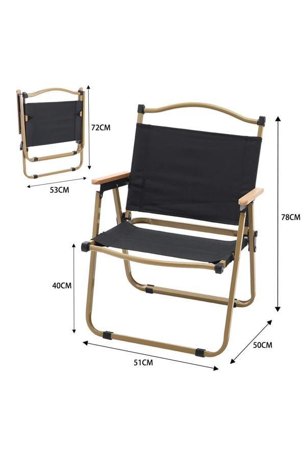 Living and Home Portable Folding Camping Chair with Armrests