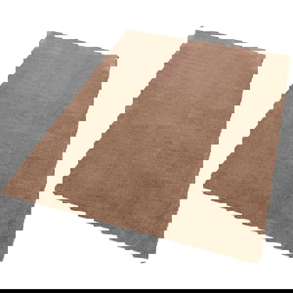 Modern Plain Brown Rug – Soft Short Pile