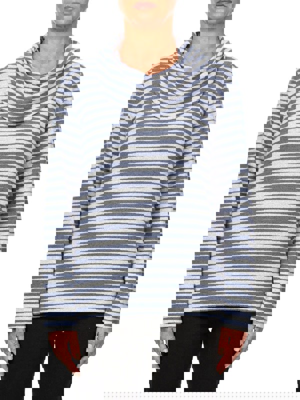 PennyPlain Supersoft Cowl Neck Top - Ash