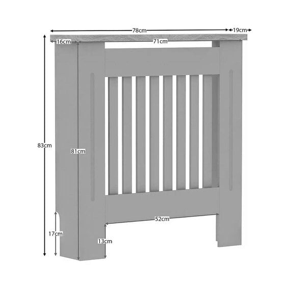 Neo Grey Decorative Wooden Radiator Cover Small