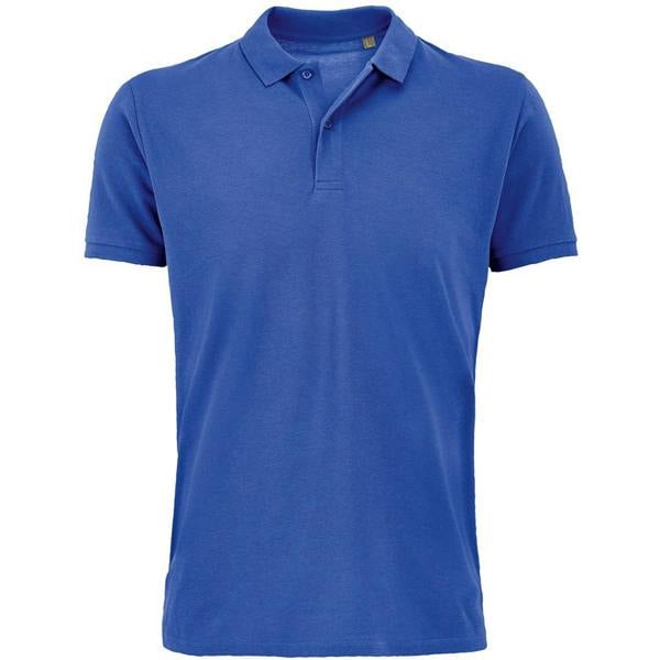 SOLS Mens Planet Pique Organic Polo Shirt - Royal Blue