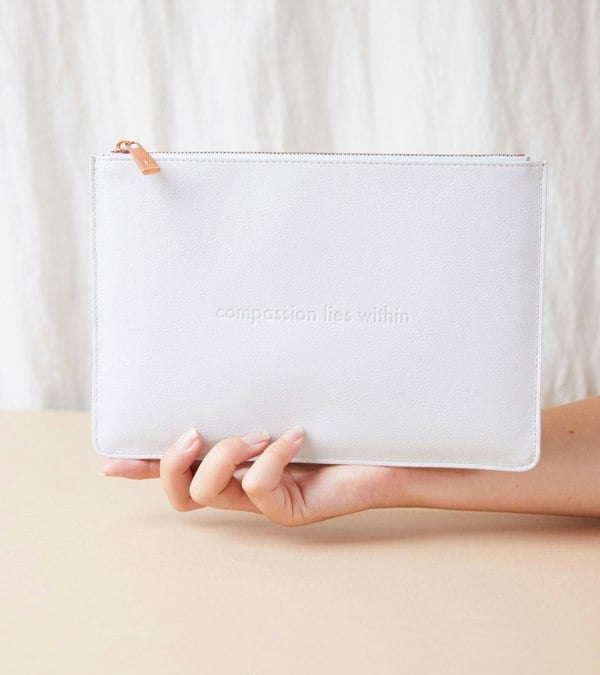 Votch AppleSkin Light Grey & Rose Gold Pouch | Classic Essentials