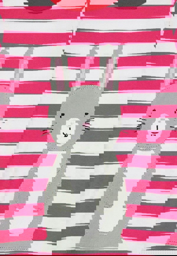 Organic Bunny Applique Short Sleeved T-Shirt - Toby Tiger