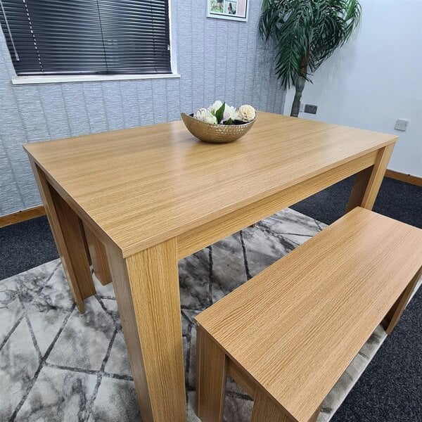 Kosy Koala Dining Table Set with 2 Benches Dining Room and Kitchen table set of 2