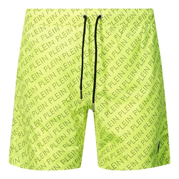 Philipp Plein Repetitive Logo Swim Shorts - Fluorescent Yellow