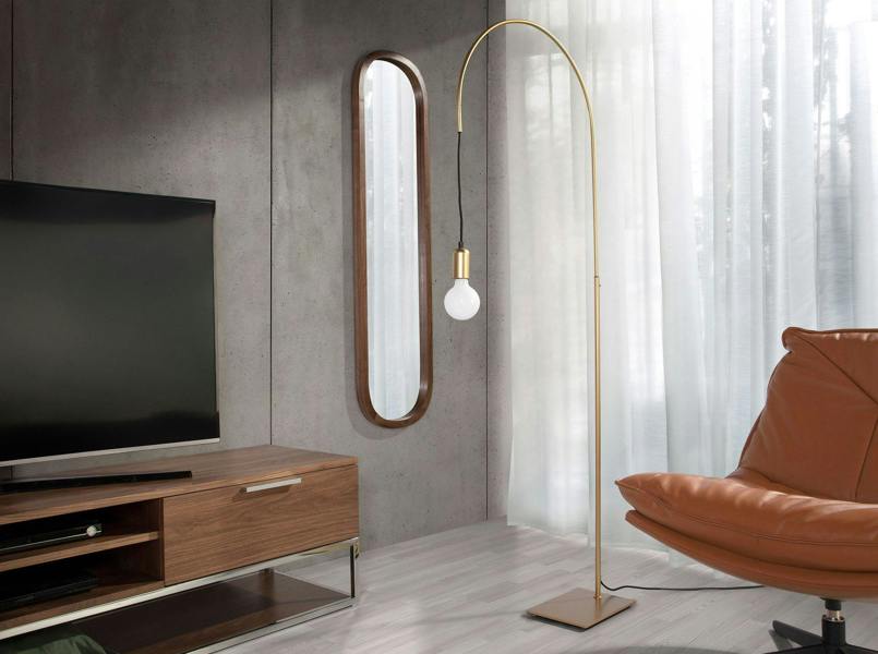 Angel Cerdá Oval walnut wall mirror 3234