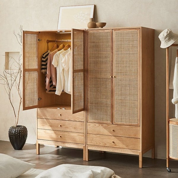 Caden Rattan Wardrobe, Wood-Rit Concept-Rit Concept