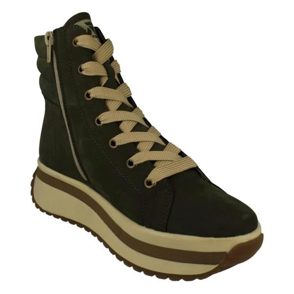 Rieker Ladies Rieker Chunky Platform Fleece Lined Ankle Boots W0962