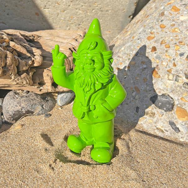 Stoobz Green Middle Finger F**k You Garden Gnome 20cm