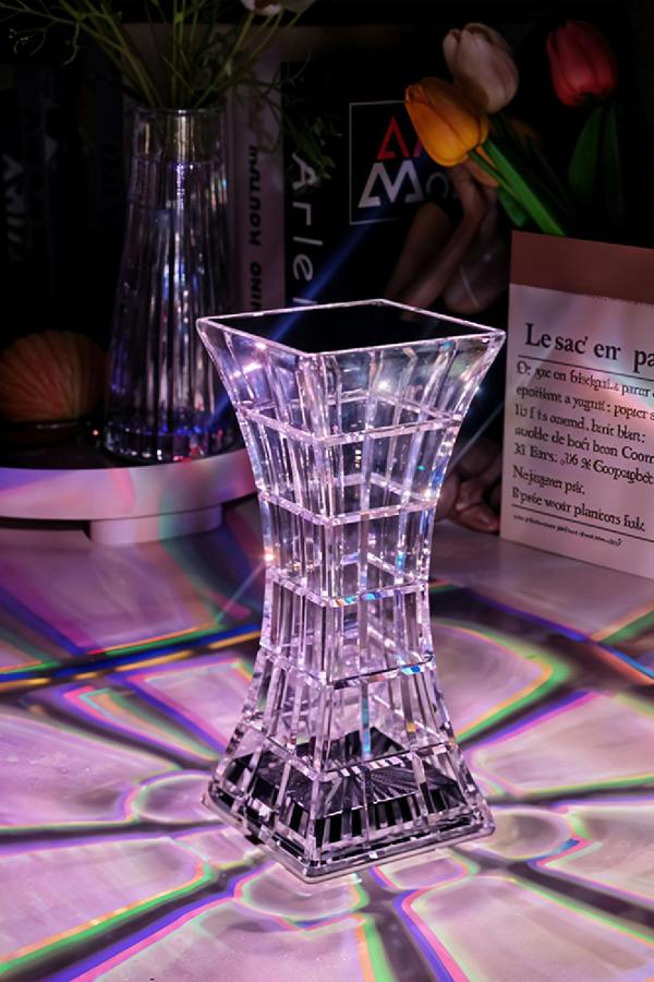 Living and Home Crystal Diamond RGB LED Table Lamp with Remote Control